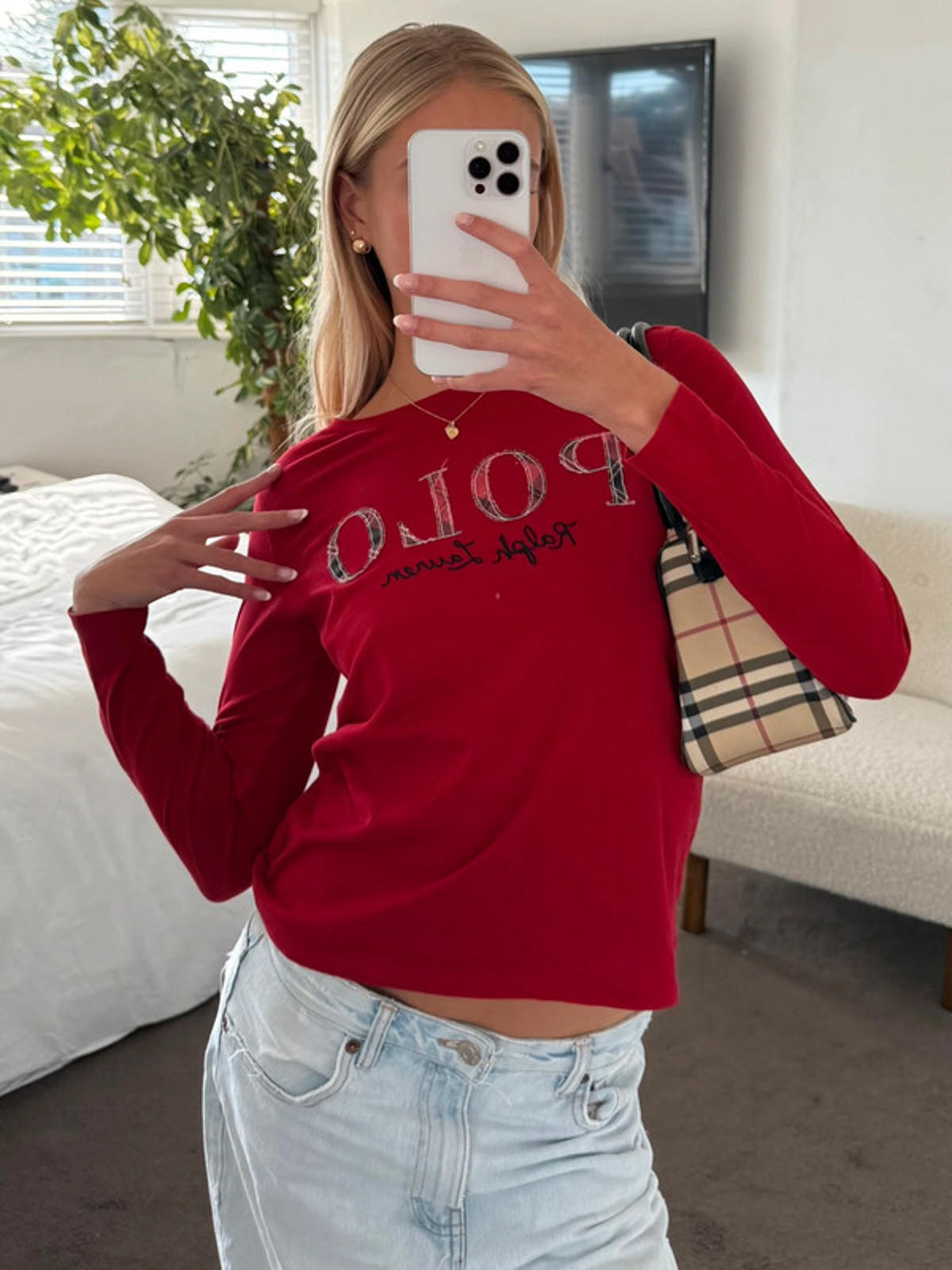 Ralph Lauren Polo Red Long Sleeve Top
