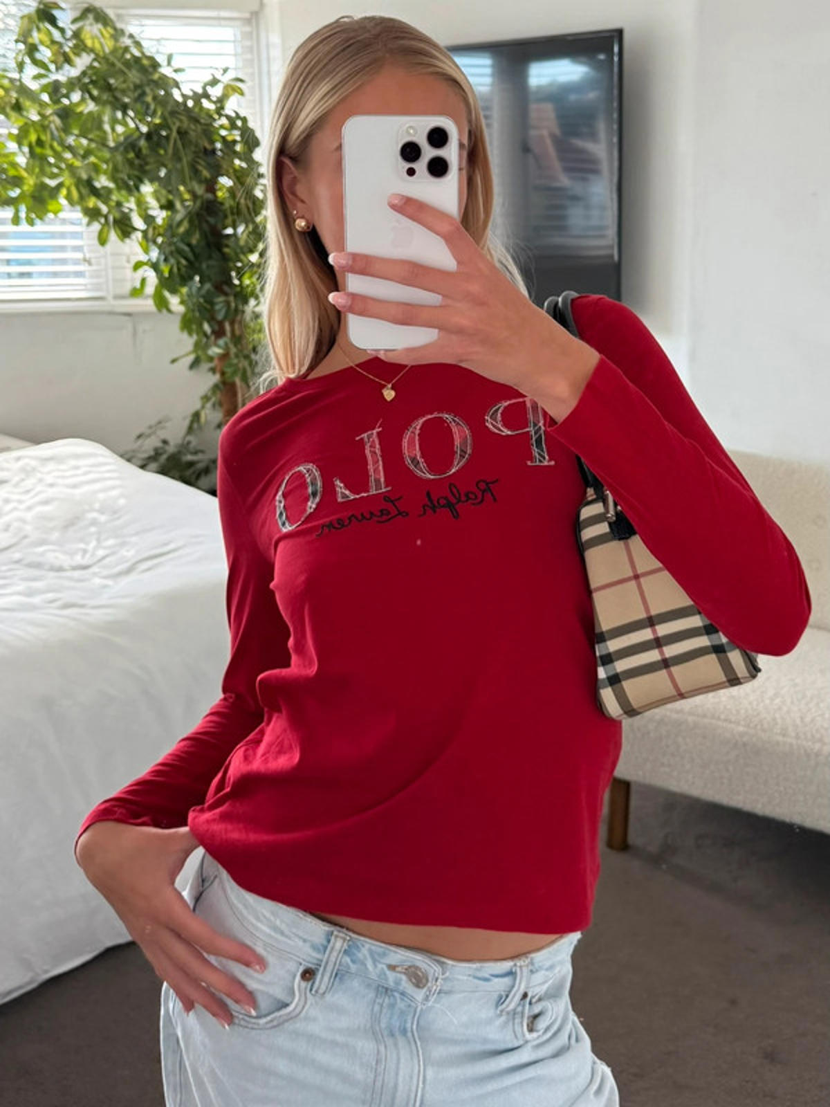 Ralph Lauren Polo Red Long Sleeve Top