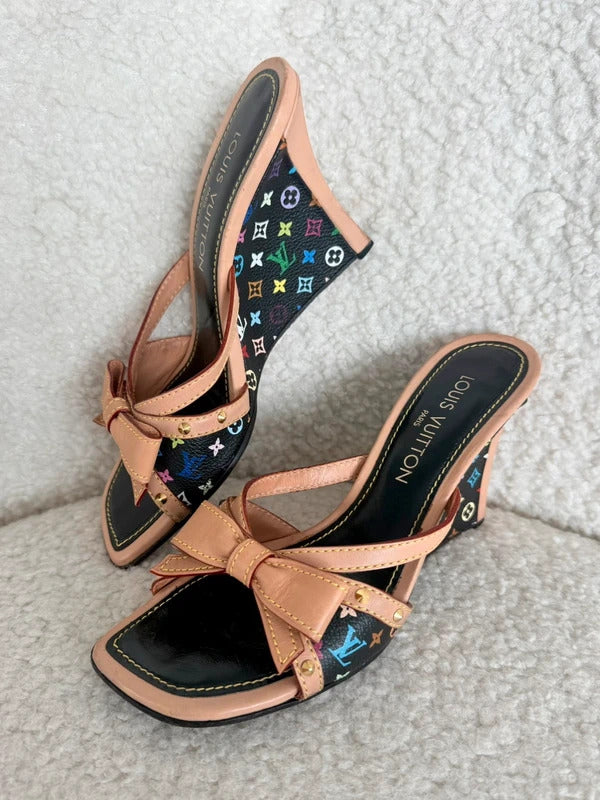 Louis Vuitton x Takashi Murakami Bow Wedge Sandals
