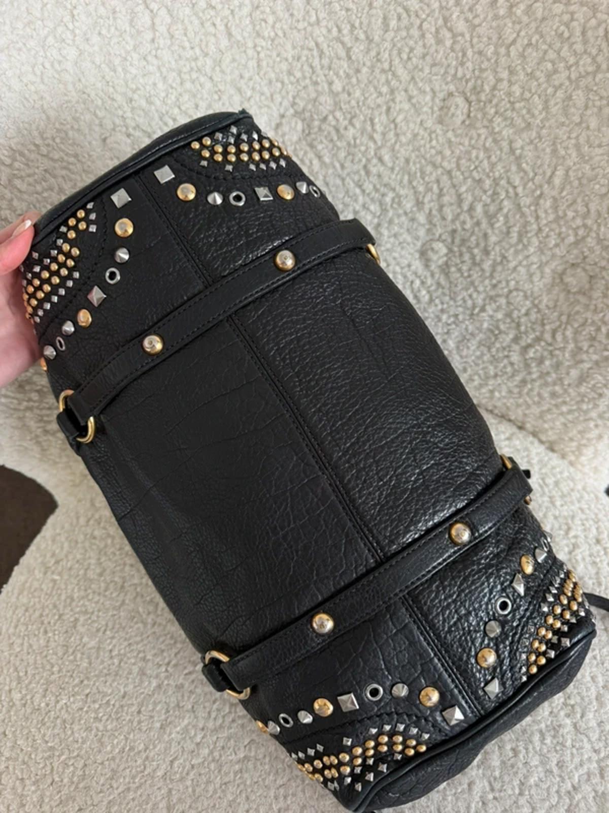 Miu Miu Vitello Lux Studded Bow Bag