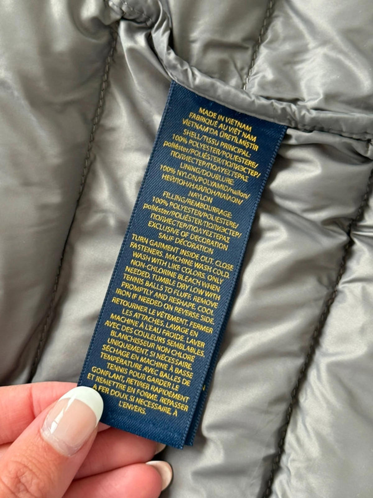 Ralph Lauren Polo Puffer Jacket Dark Grey