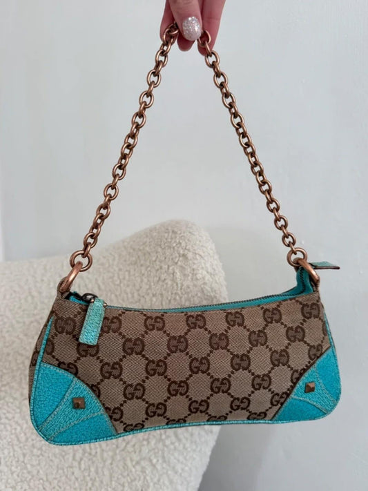Gucci GG Monogram Nailhead Pochette