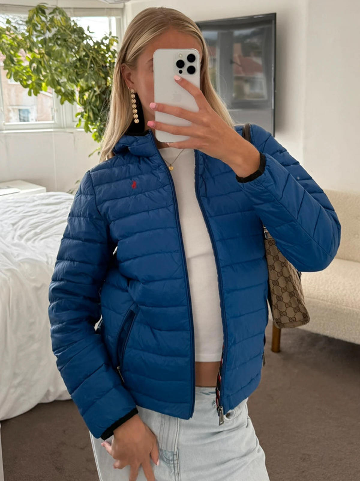 Royal blue Polo Ralph Lauren padded puffer jacket