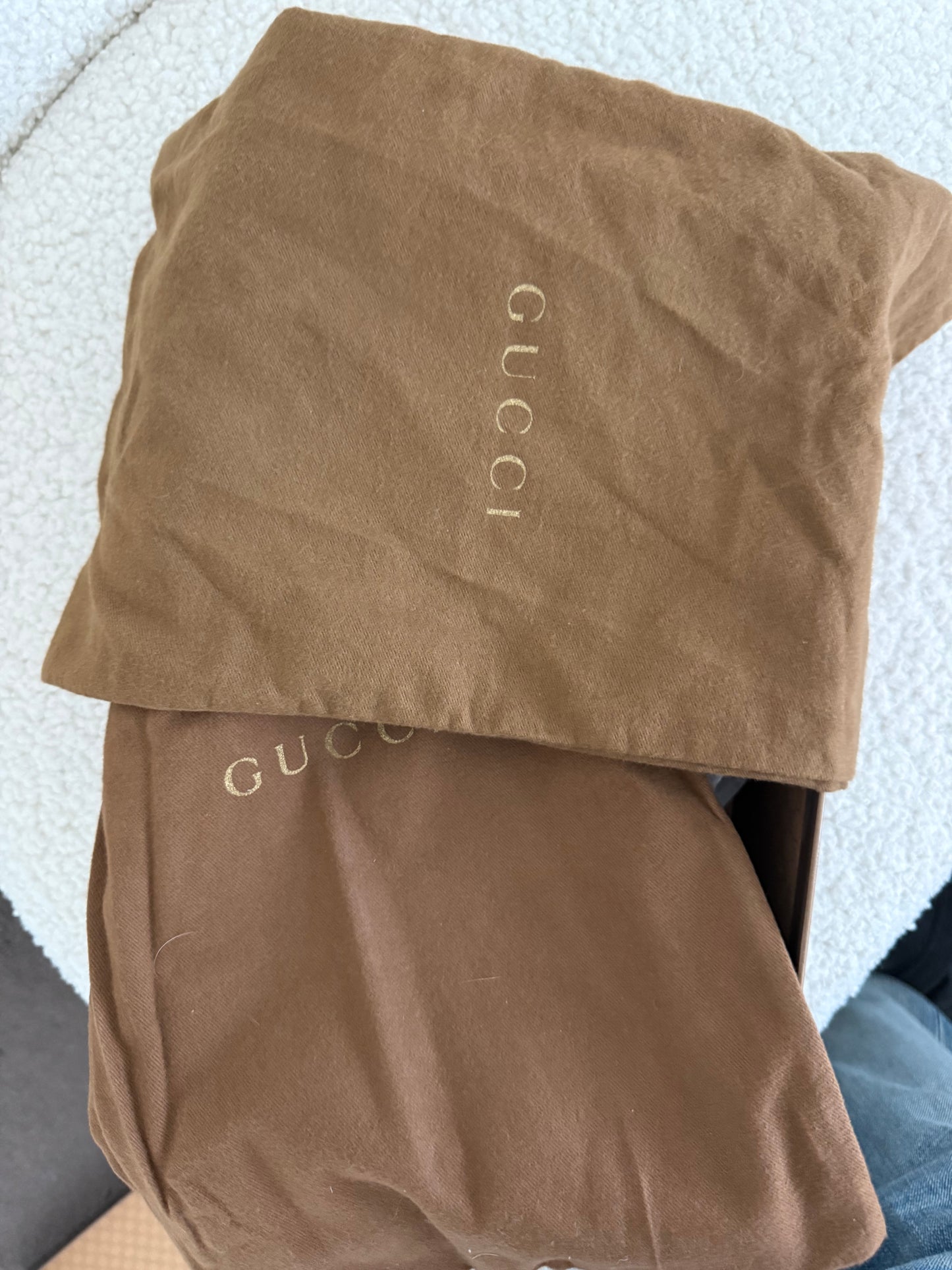 Gucci GG Canvas Horsebit Block Heel Pumps - size 6