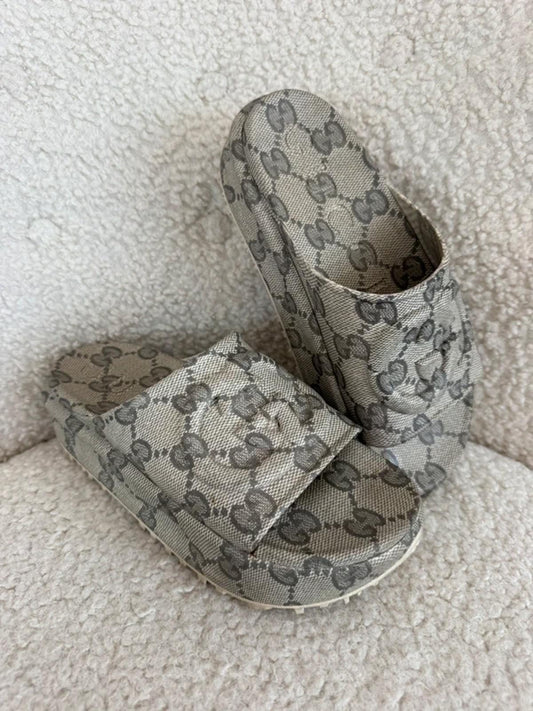 Gucci GG monogram platform slides