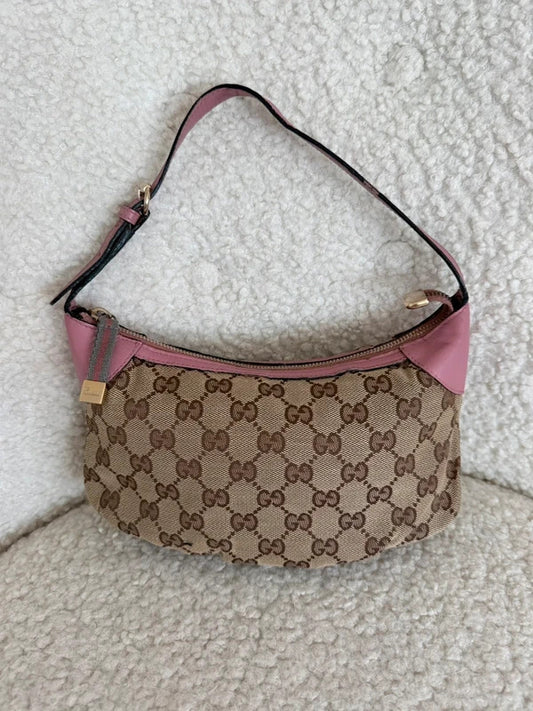gucci gg canvas pochette shoulder bag