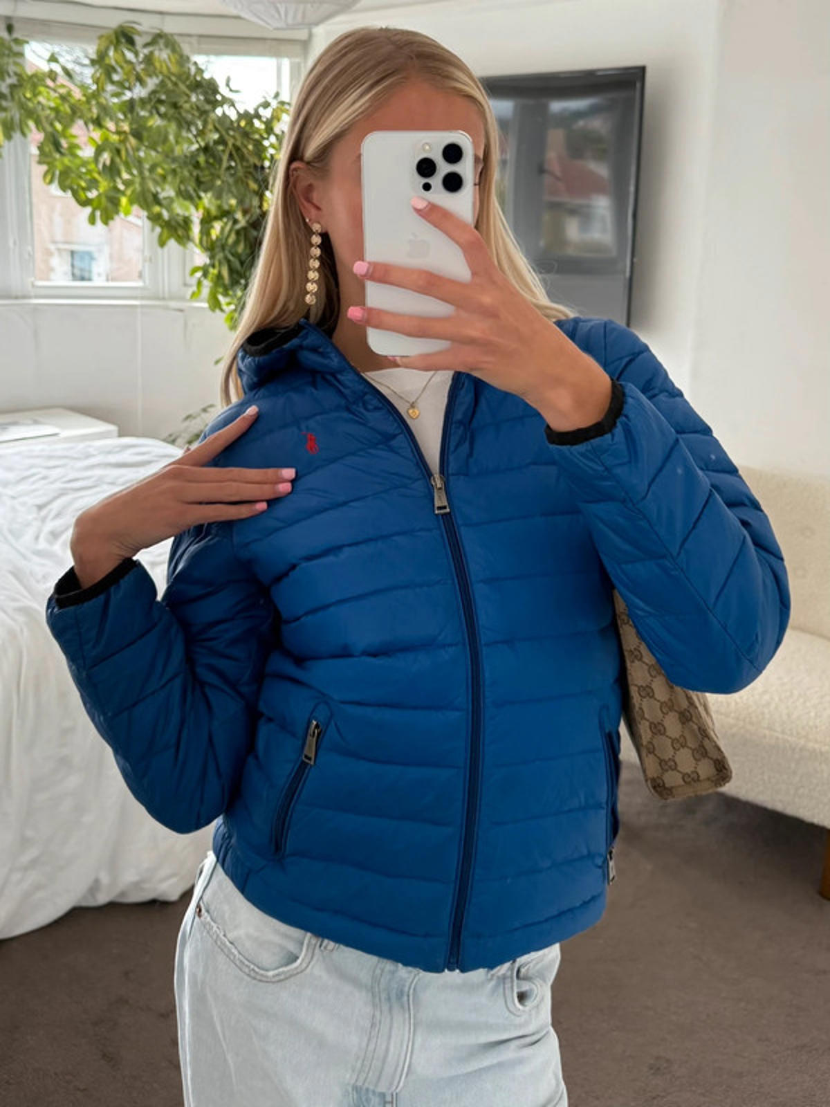 Royal blue Polo Ralph Lauren padded puffer jacket