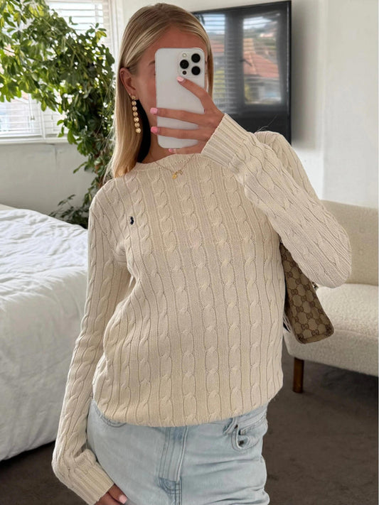 Ralph Lauren Cream Cable Knit Jumper
