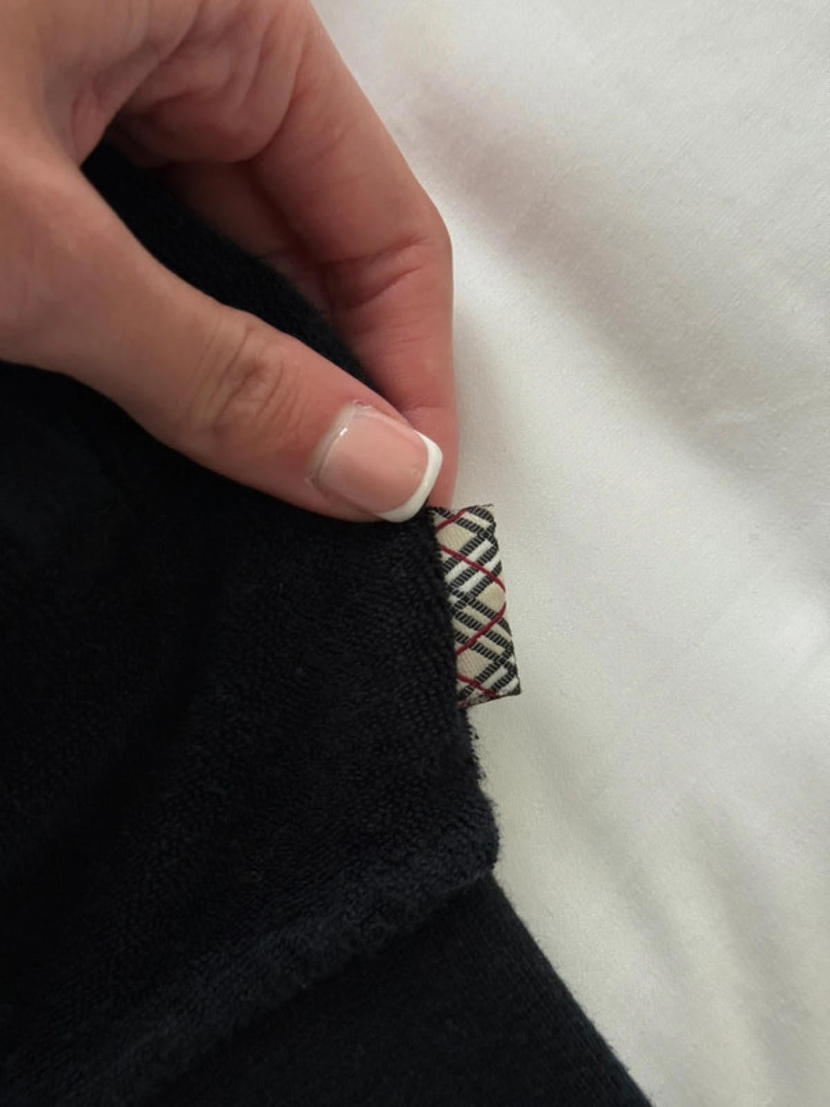 Burberry London Black Velour Zip Hoodie