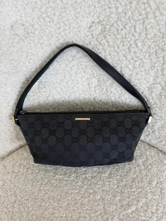 Gucci Black GG Canvas Pochette