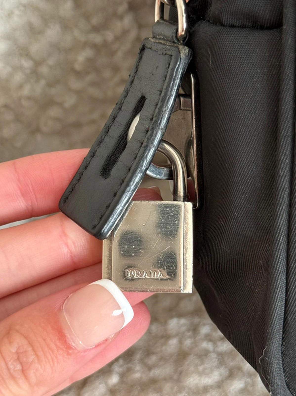 Prada black tessuto nylon bag