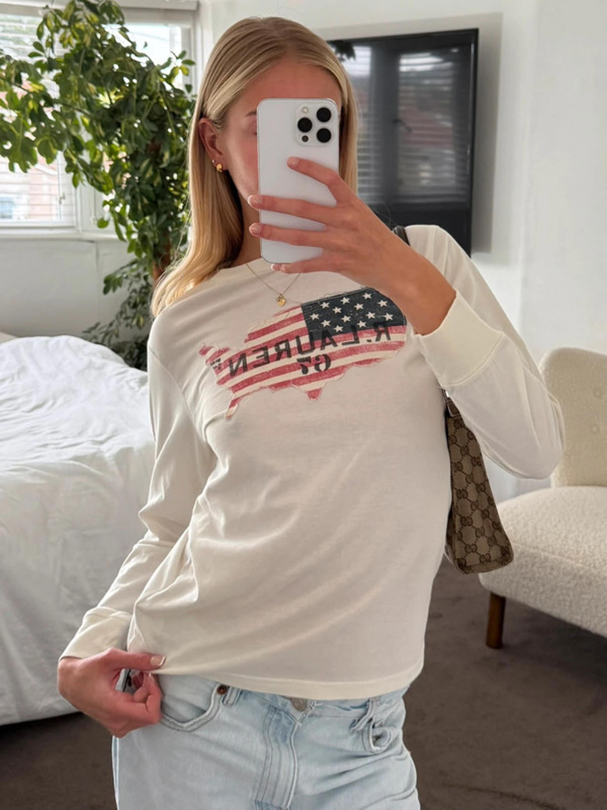 Polo Ralph Lauren USA Flag Long Sleeve Top