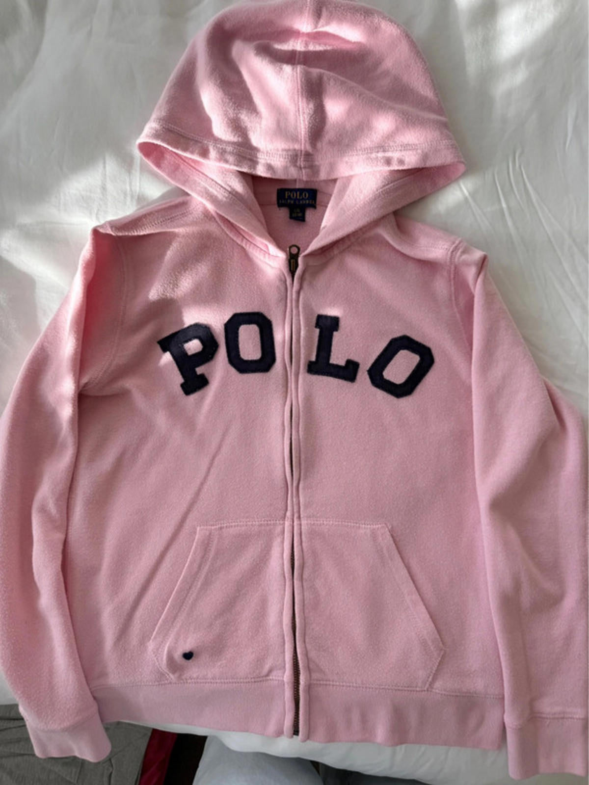 Ralph Lauren pink zip-up hoodie