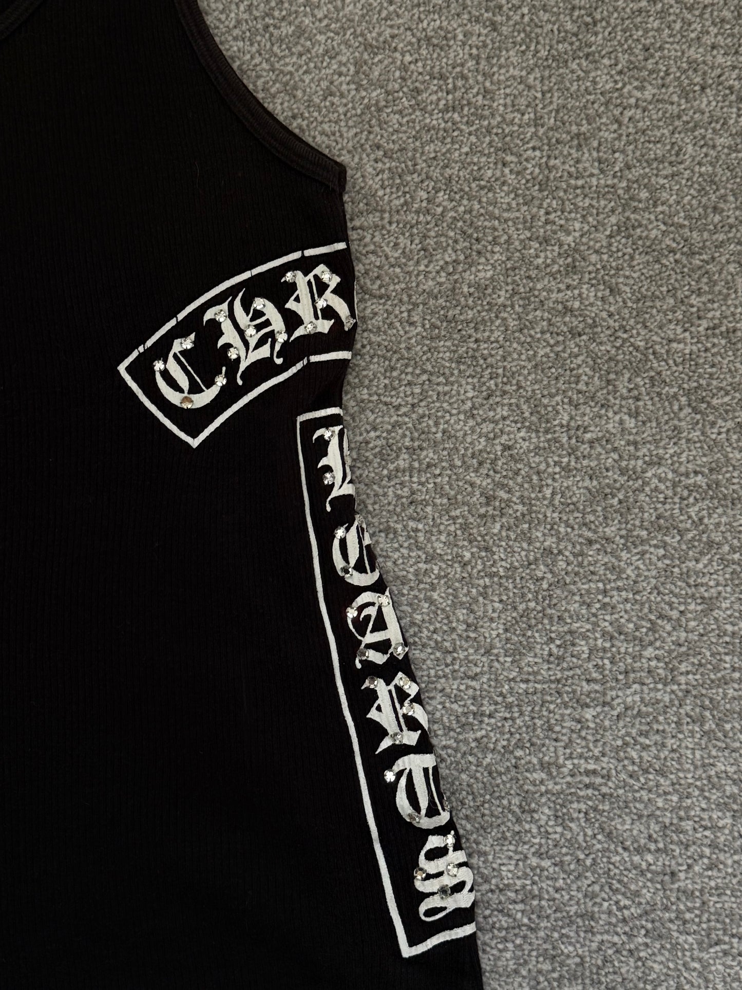 Chrome Hearts Cross Logo Ribbed Tank Top