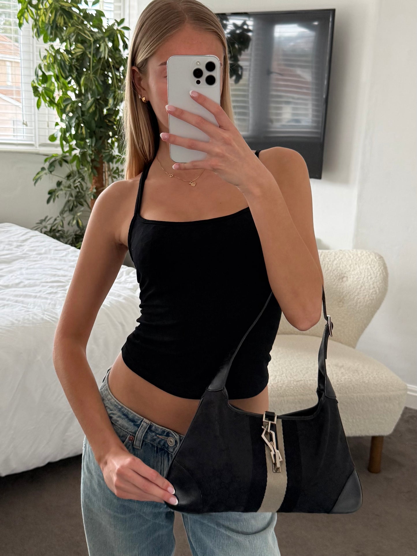 Gucci Jackie GG Canvas Shoulder Bag