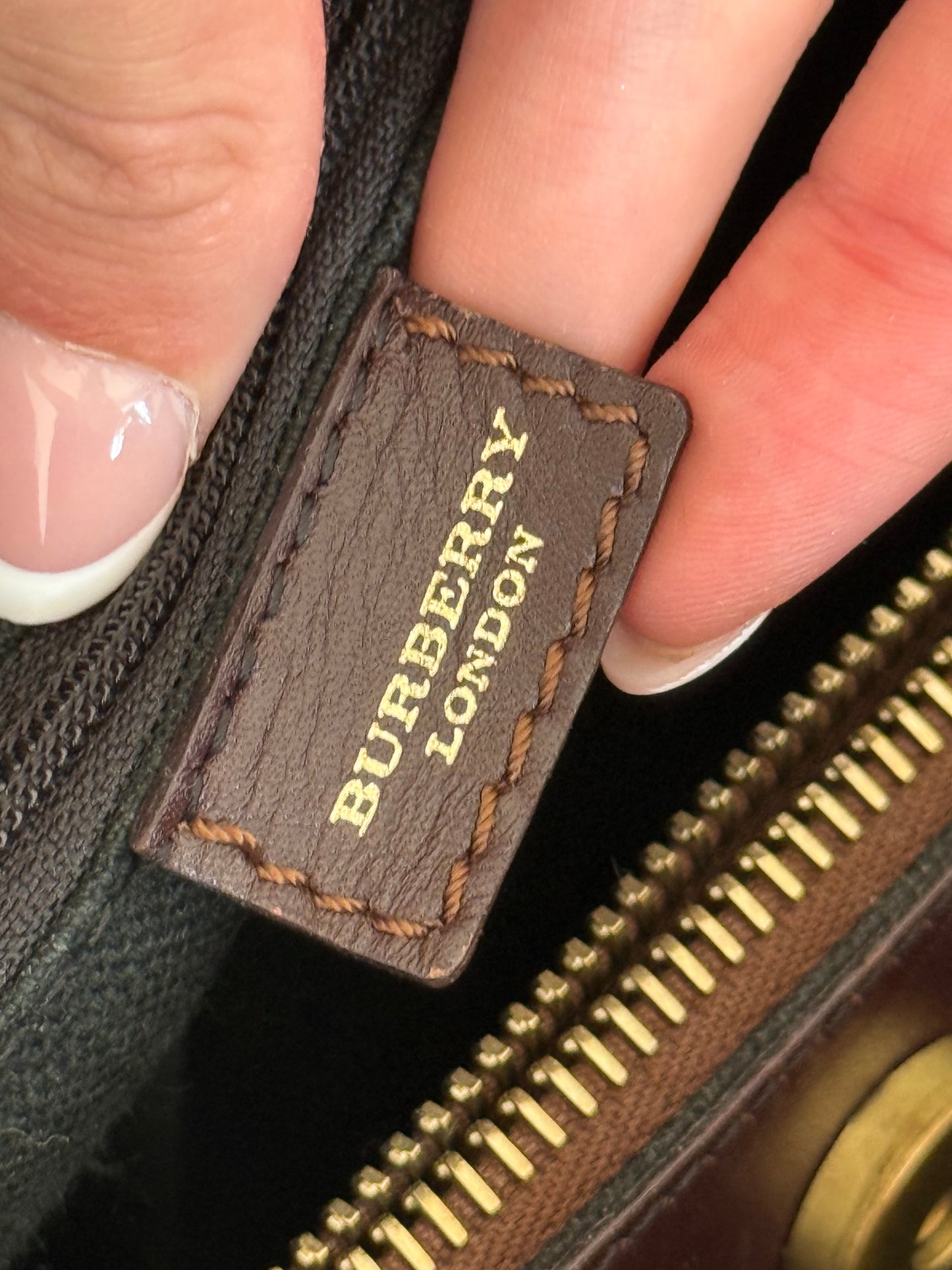 Vintage Burberry Haymarket Check Rectangle Handbag
