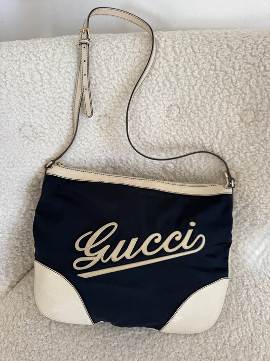 Gucci Script Logo Shoulder / Crossbody Bag