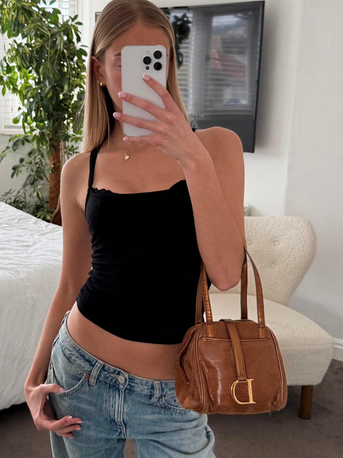Christian Dior Saddle Bowling Bag
