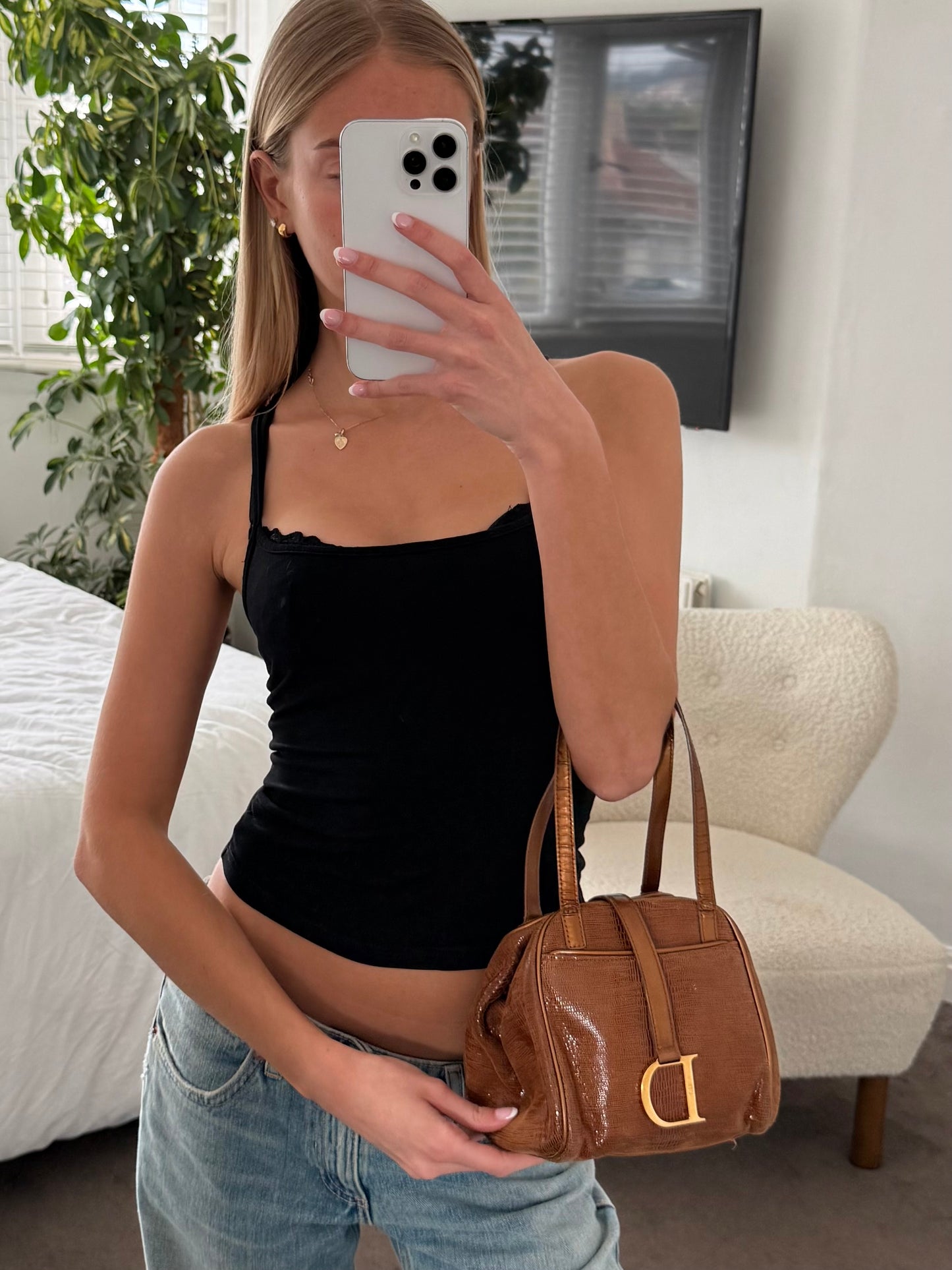 Christian Dior Saddle Bowling Bag