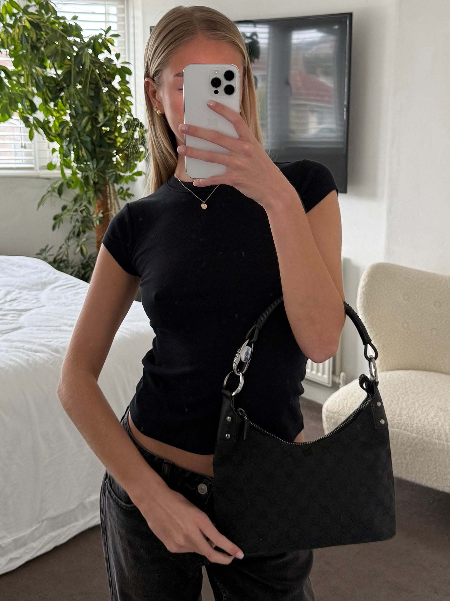 Gucci GG canvas shoulder bag