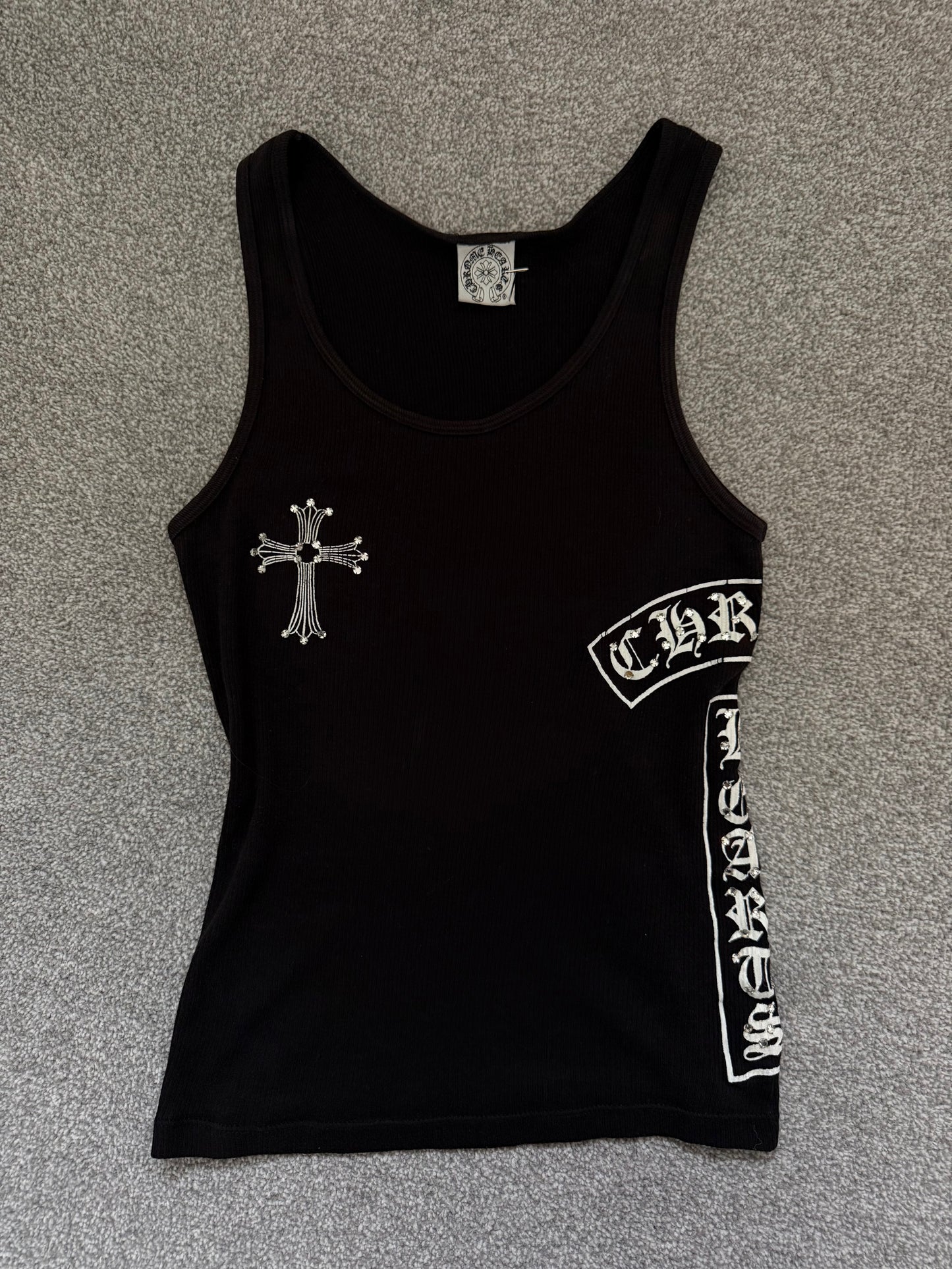Chrome Hearts Cross Logo Ribbed Tank Top