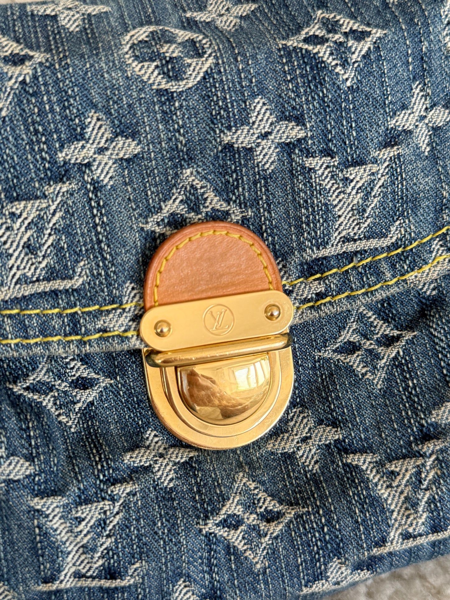 Louis Vuitton Monogram Denim Mini Pleaty Bag