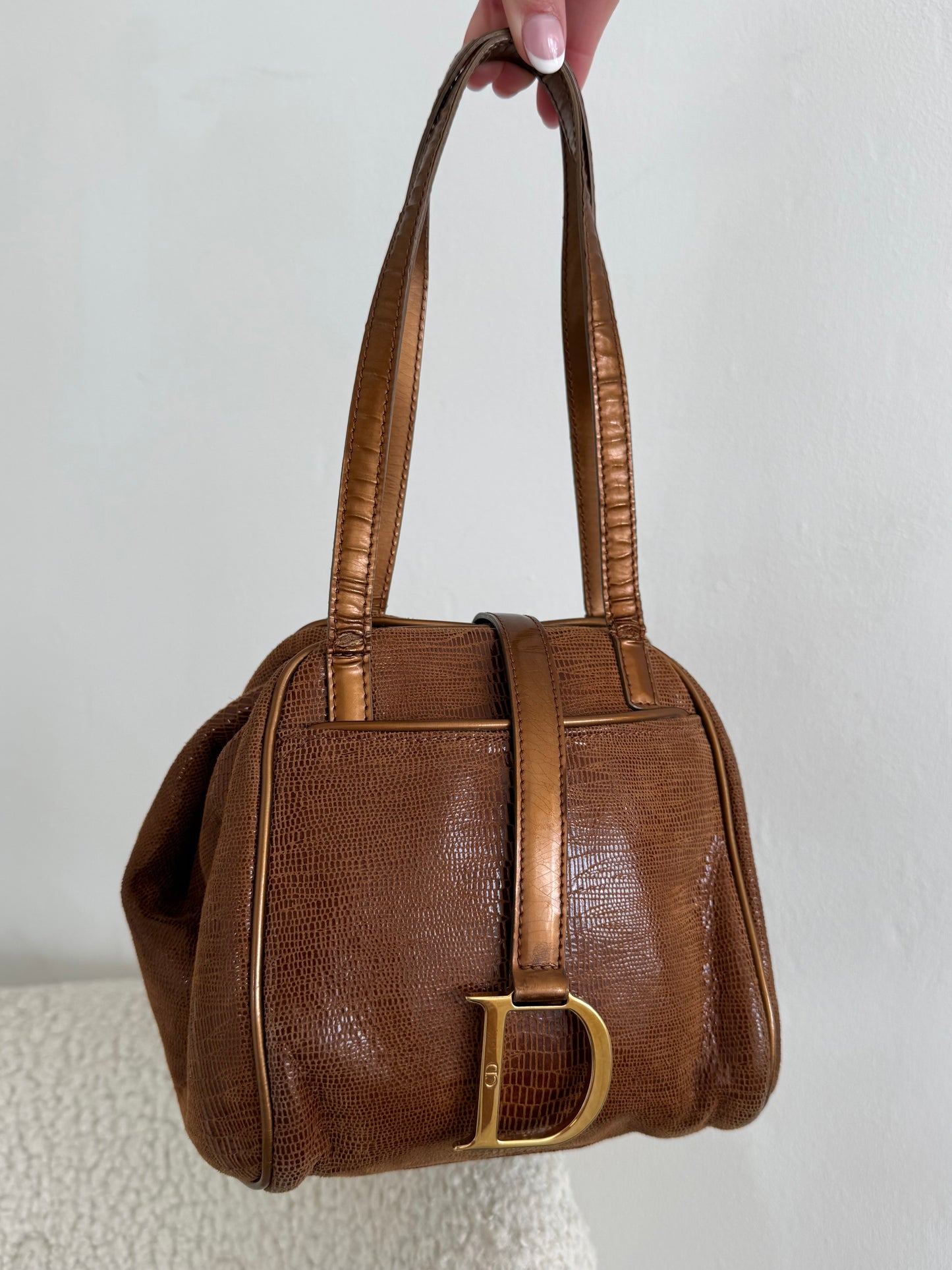 Christian Dior Saddle Bowling Bag