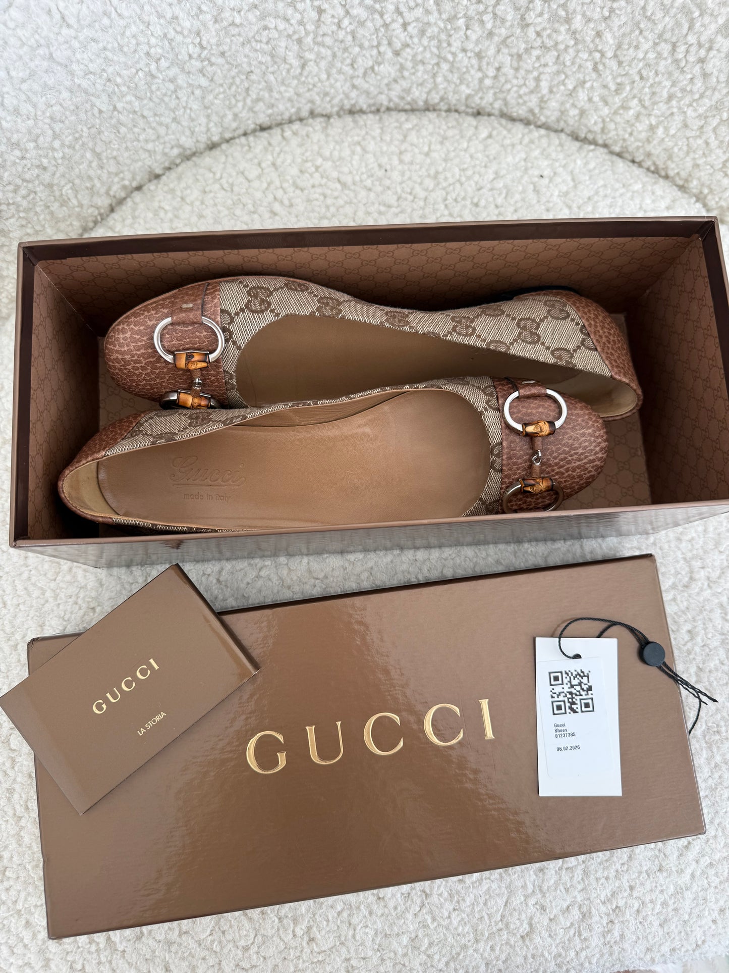 Gucci GG Horsebit Ballet Flats 38.5