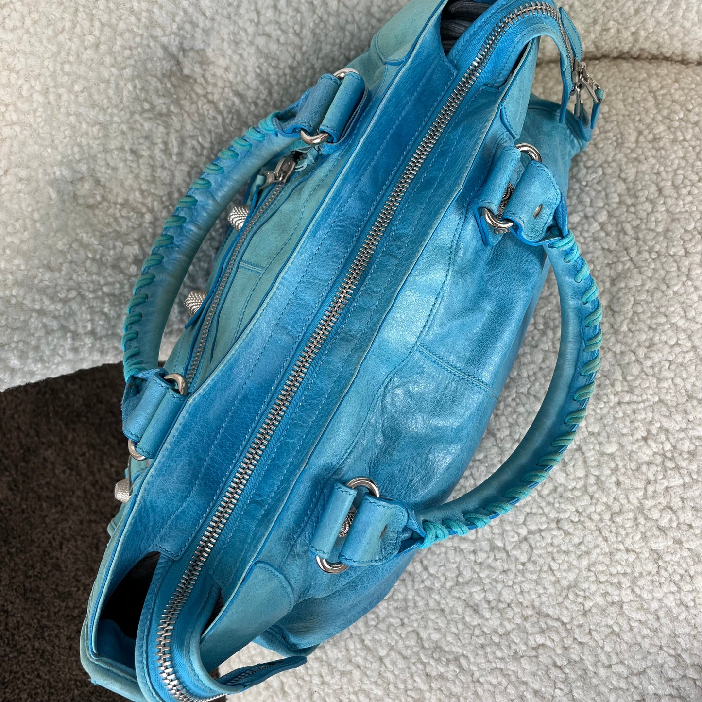 Turquoise Balenciaga City Bag