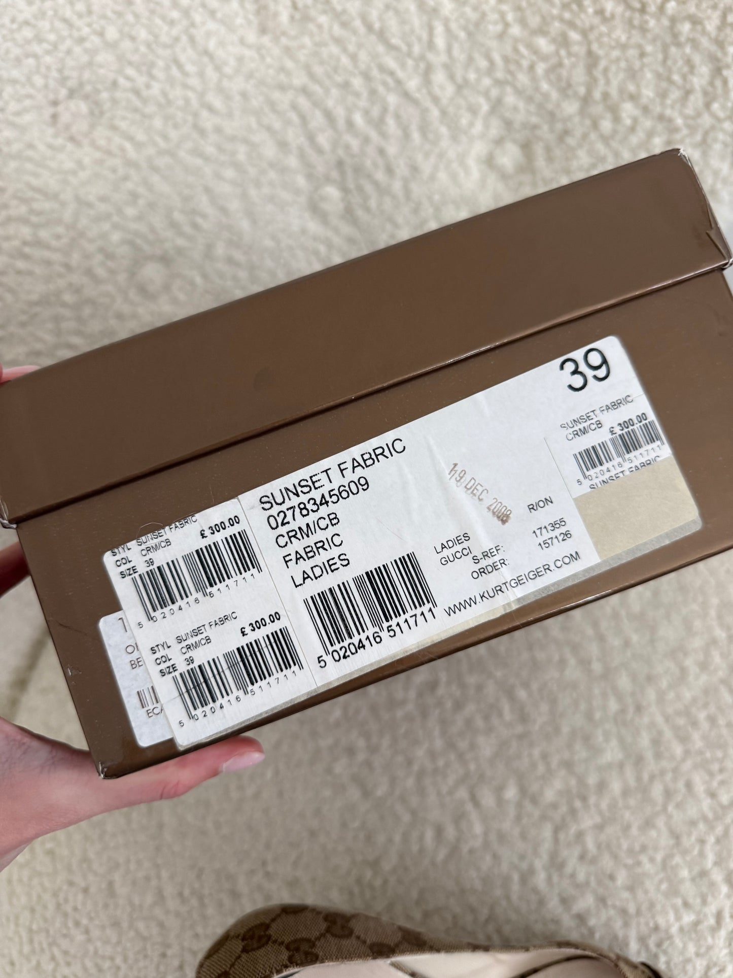 Gucci GG Canvas Horsebit Block Heel Pumps - size 6