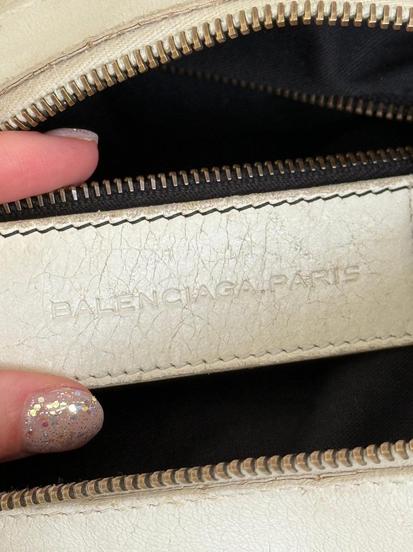 Balenciaga City Bag White Leather Classic Hardware