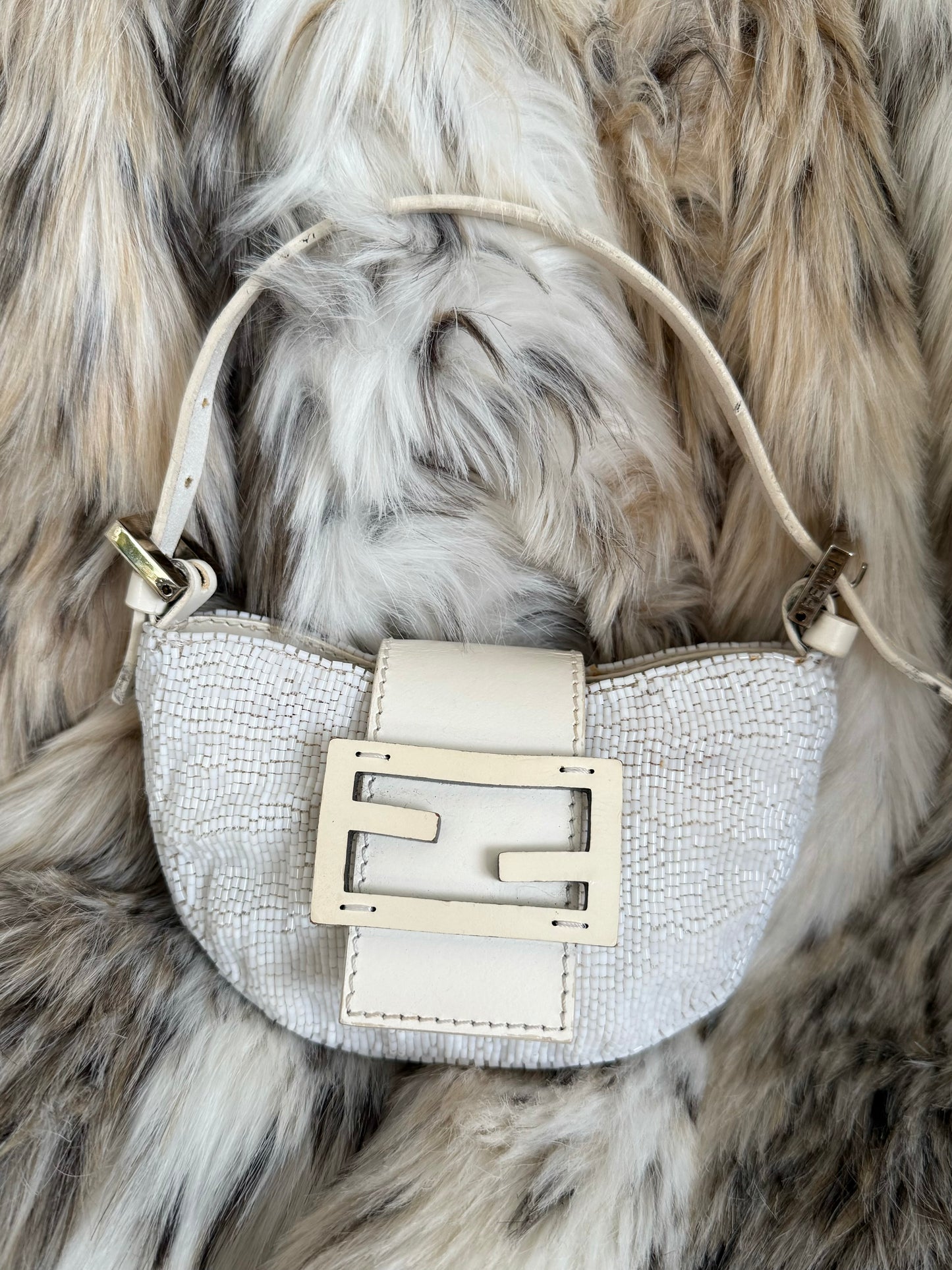 Fendi sequin Mini Crossiant bag