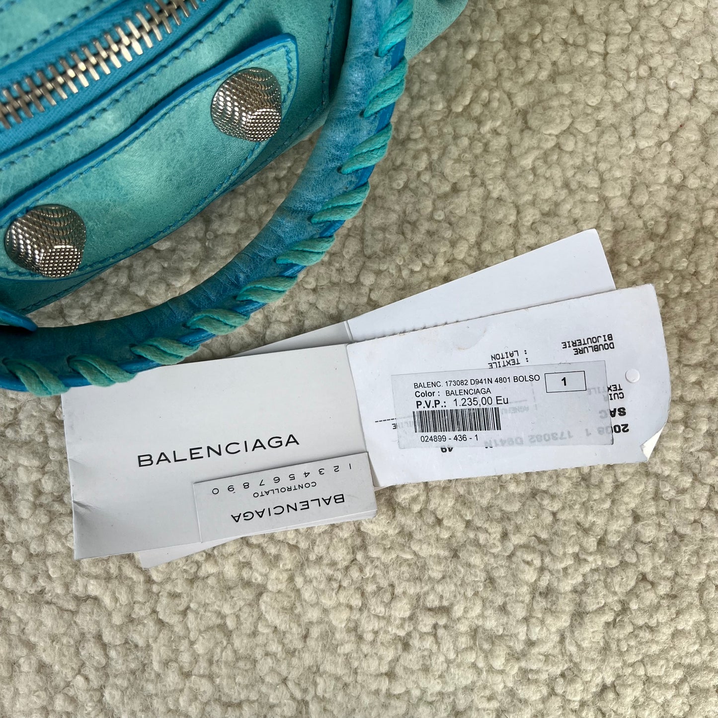 Turquoise Balenciaga City Bag