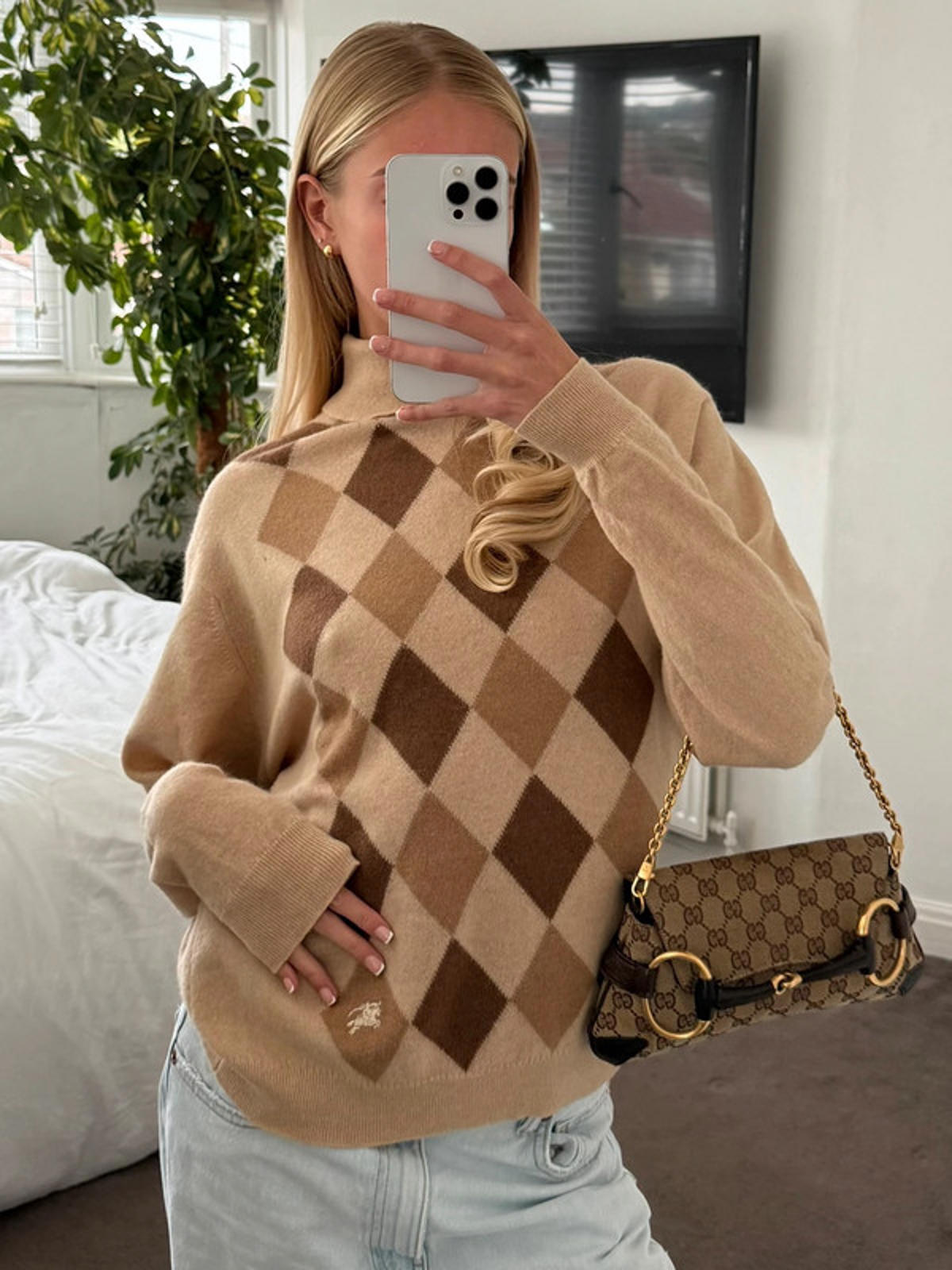 Burberrys argyle checkered jumper