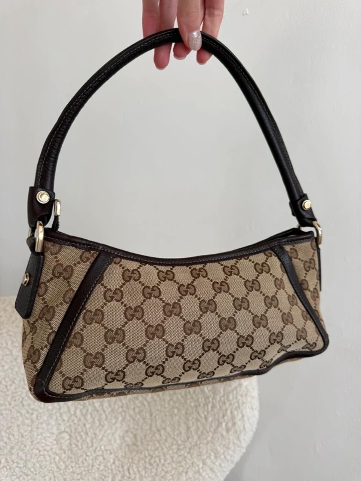 Gucci Abbey D-Ring Small Shoulder Bag GG Canvas