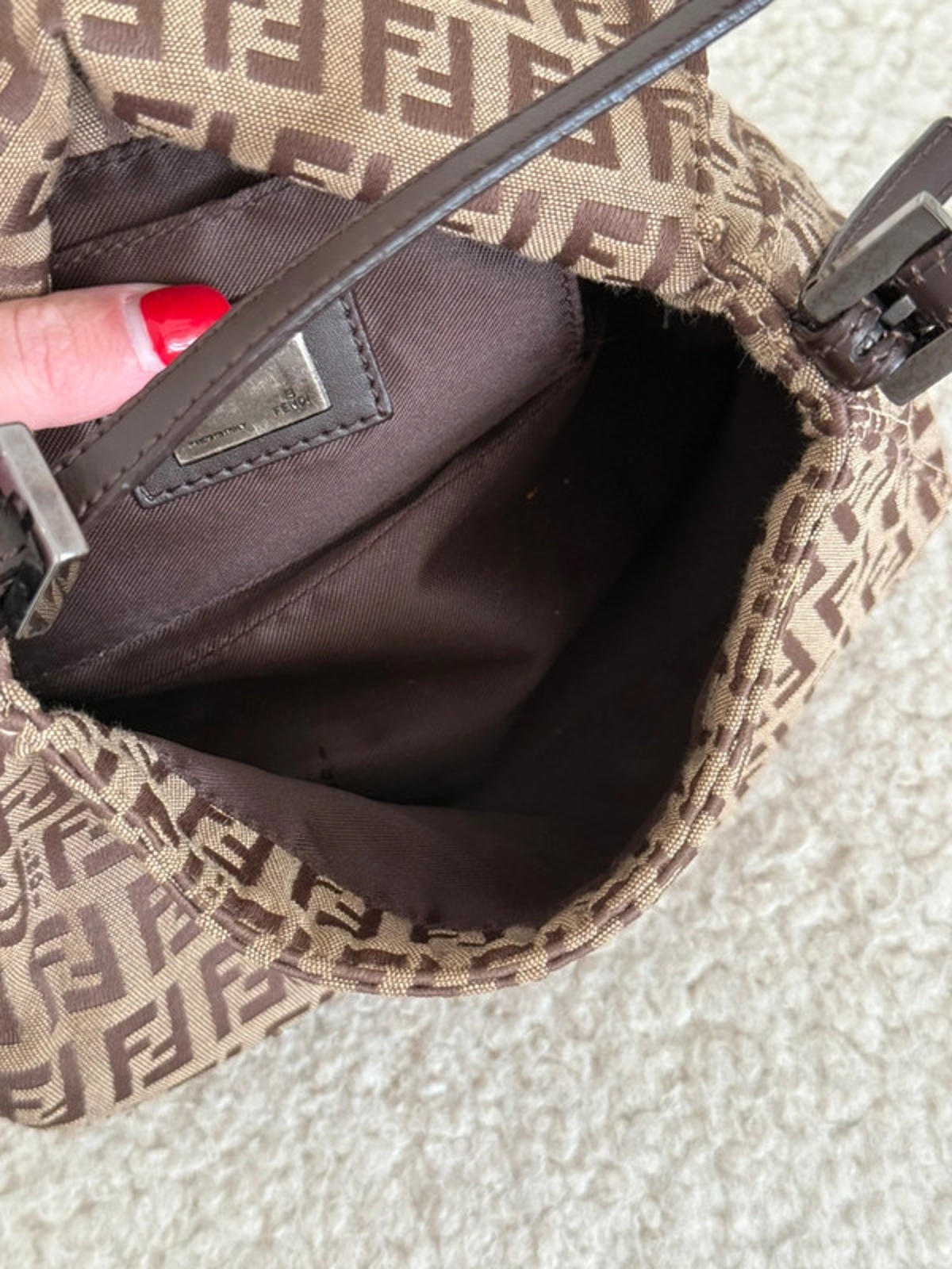 Fendi Mama Zucca monogram baguette shoulder bag