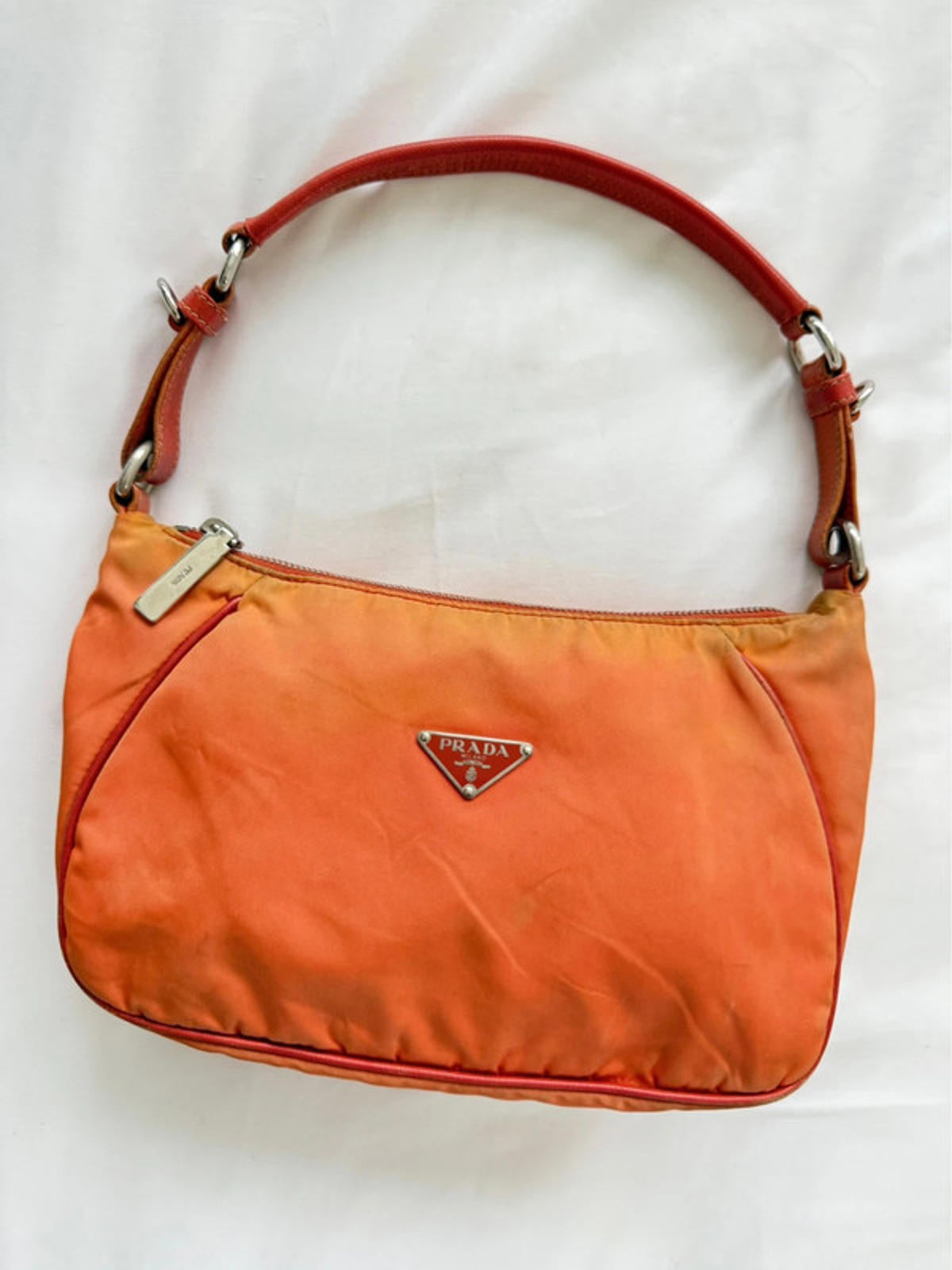 Prada Tessuto Nylon Shoulder Bag – Orange