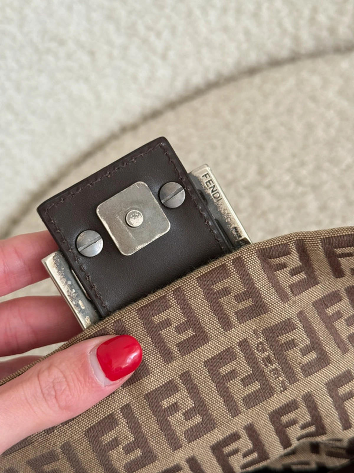 Fendi Mama Zucca monogram baguette shoulder bag