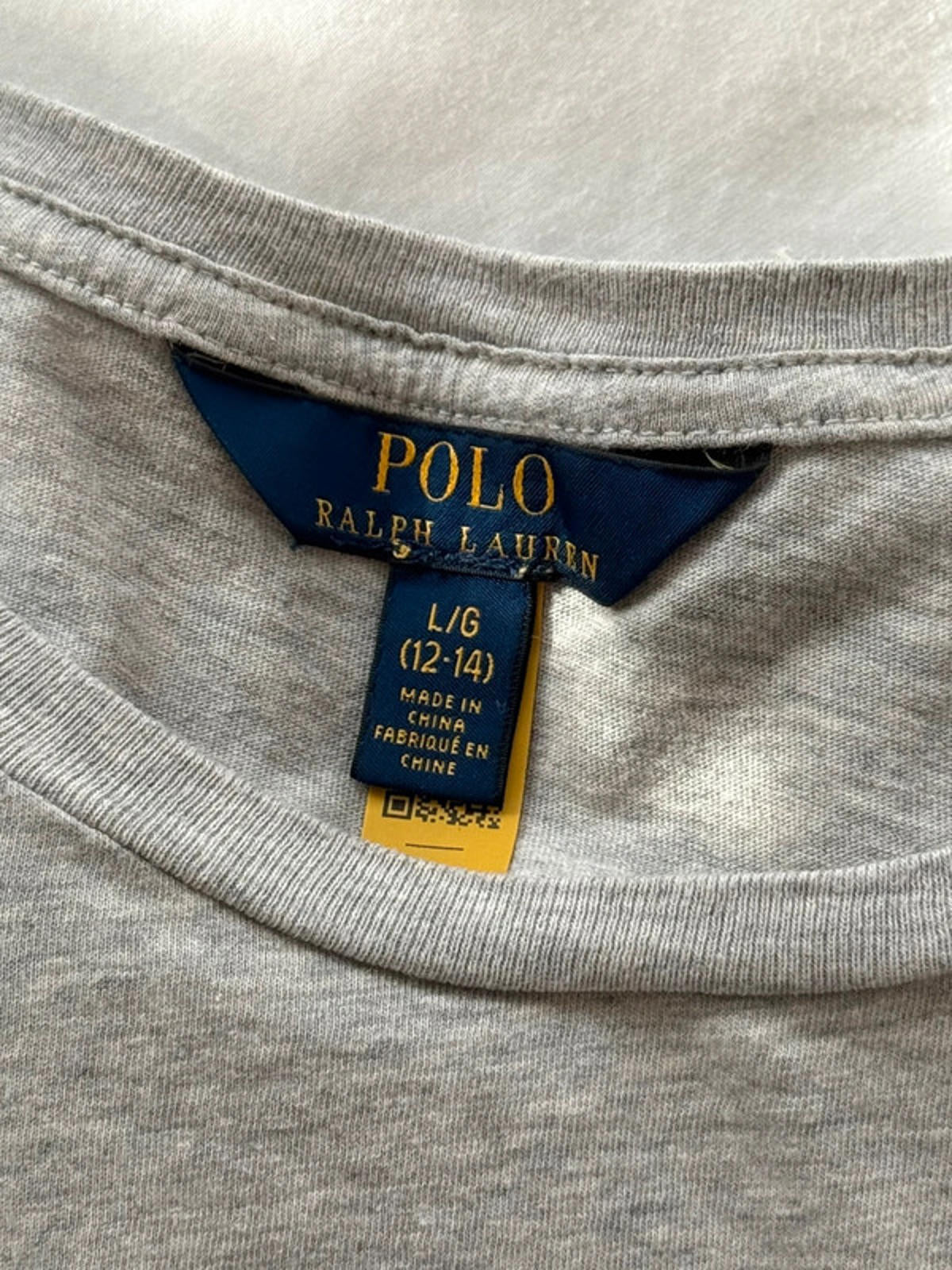 Ralph Lauren grey floral-logo long sleeve