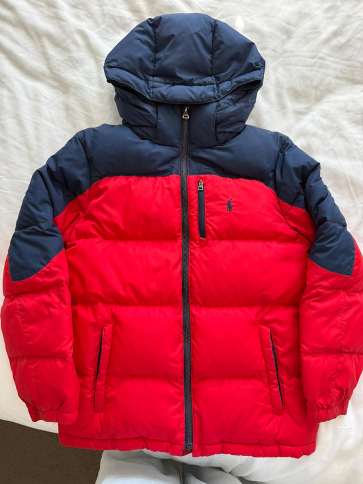 Red & Navy Polo Ralph Lauren Puffer Jacket