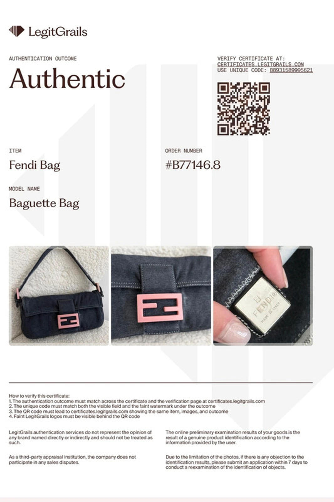 Fendi Baguette Shoulder Bag