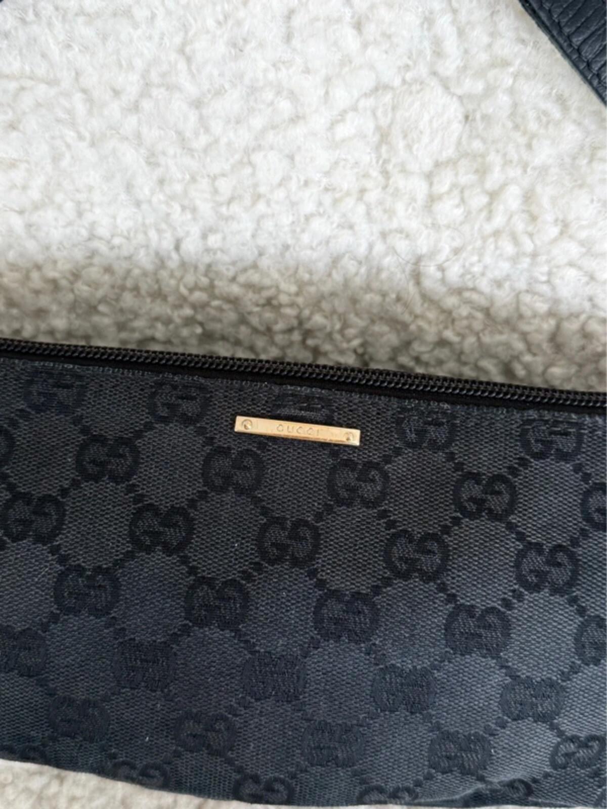 Gucci Black GG Canvas Pochette
