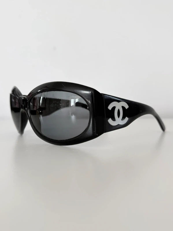 Chanel black oversized sunglasses