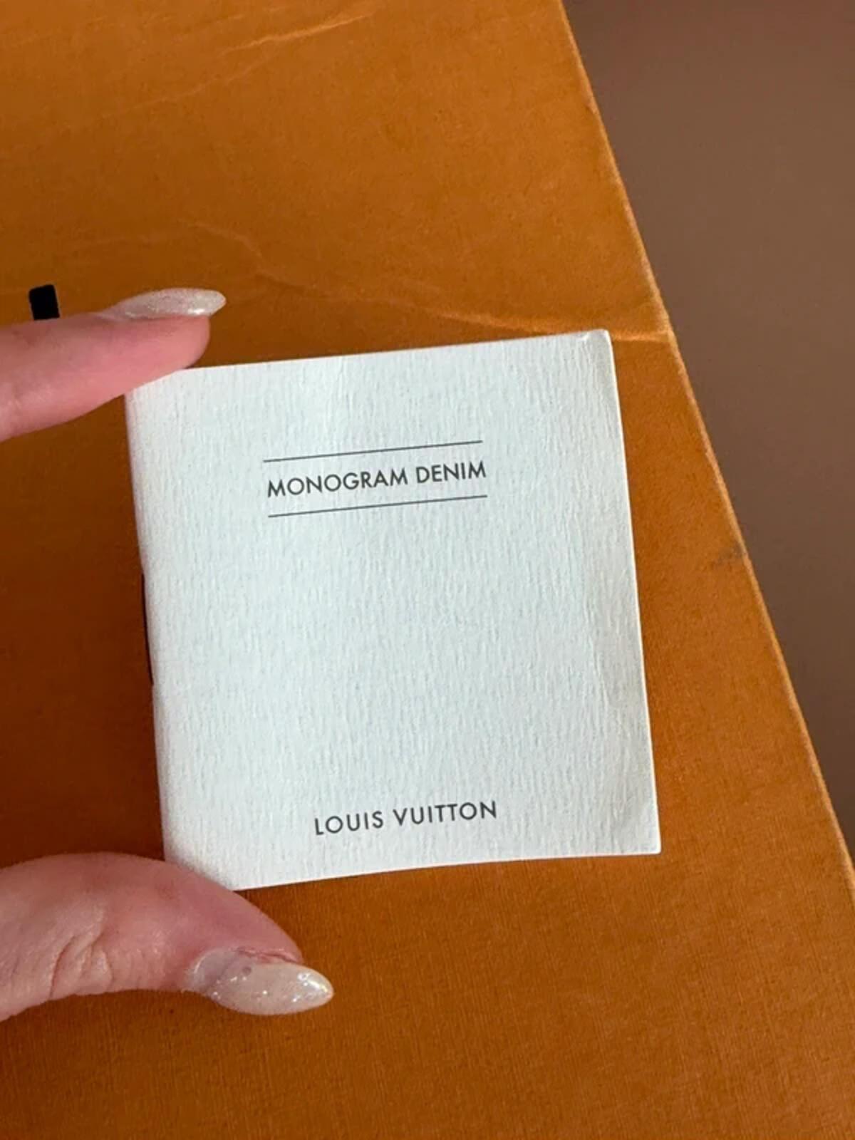 Louis Vuitton Denim Monogram Kitten Heel Mules