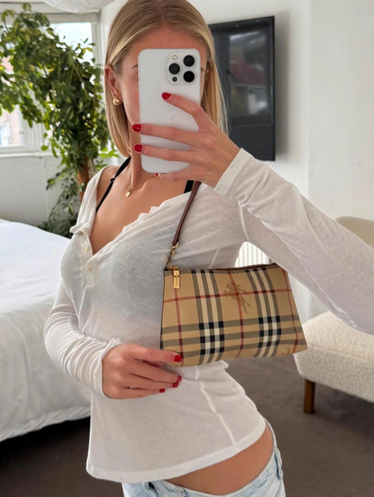 Burberry London Check small shoulder bag