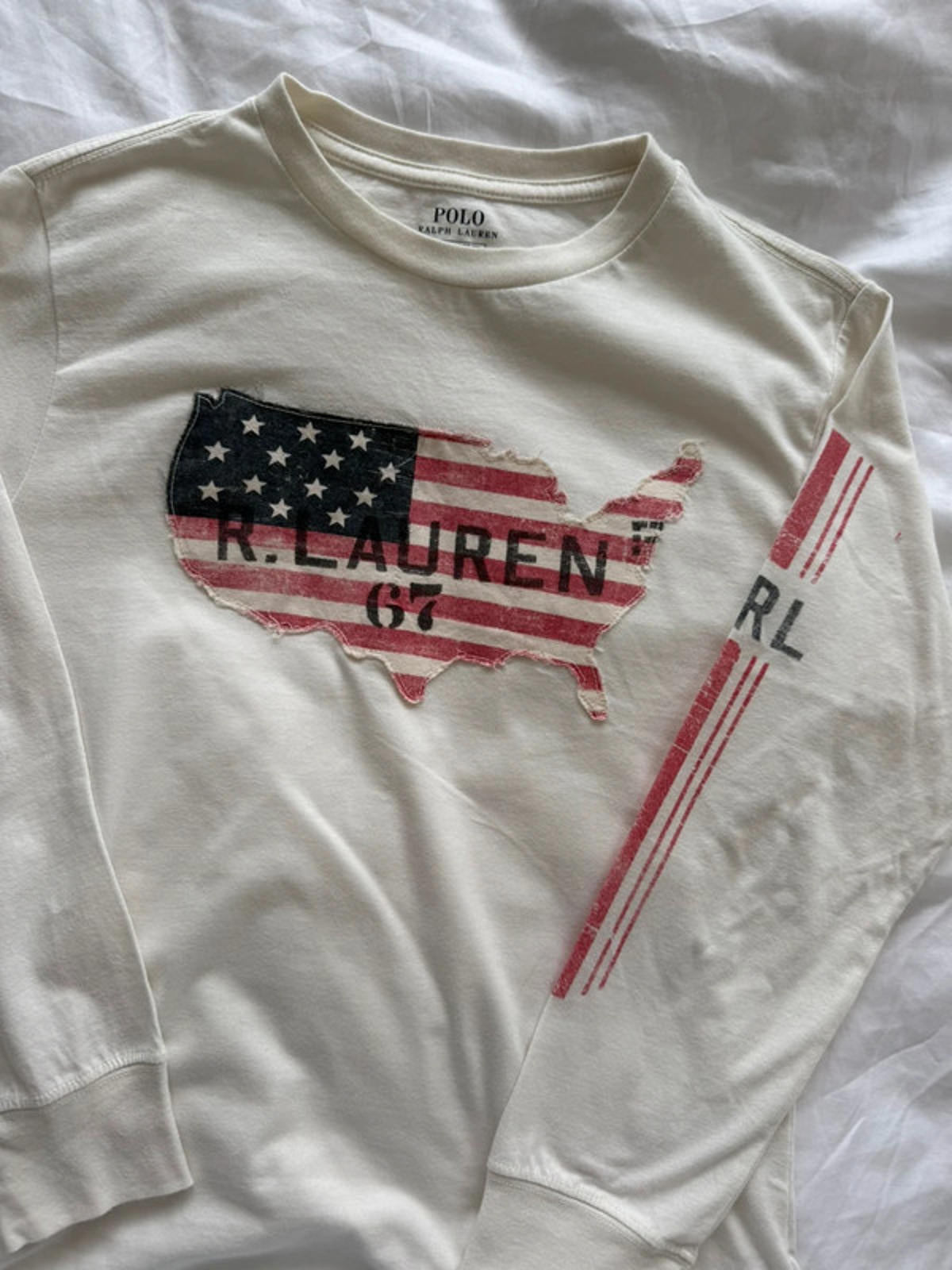 Polo Ralph Lauren USA Flag Long Sleeve Top