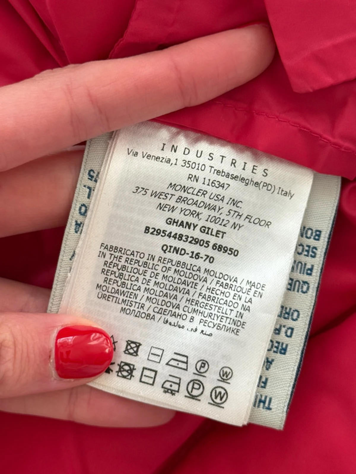 Moncler Ghany Gilet – Pink