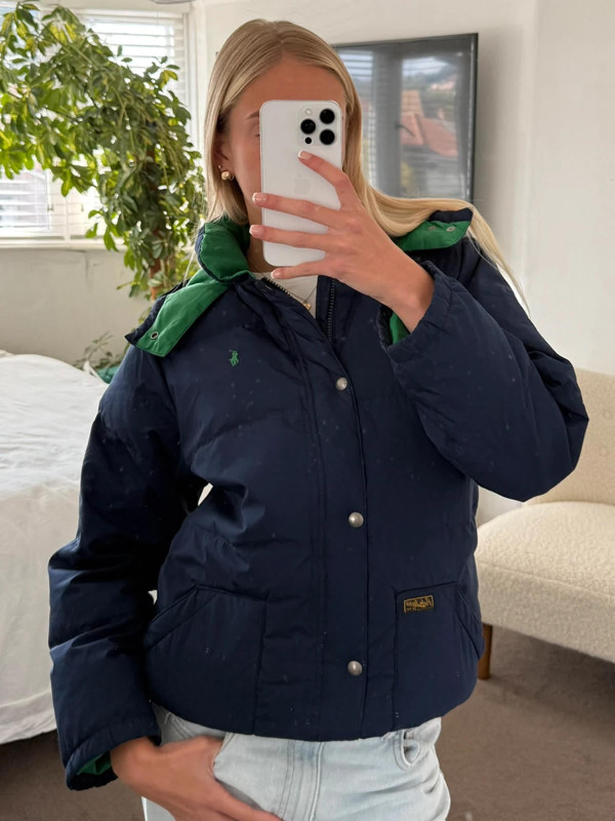 Polo Ralph Lauren Puffer Jacket Navy & Green