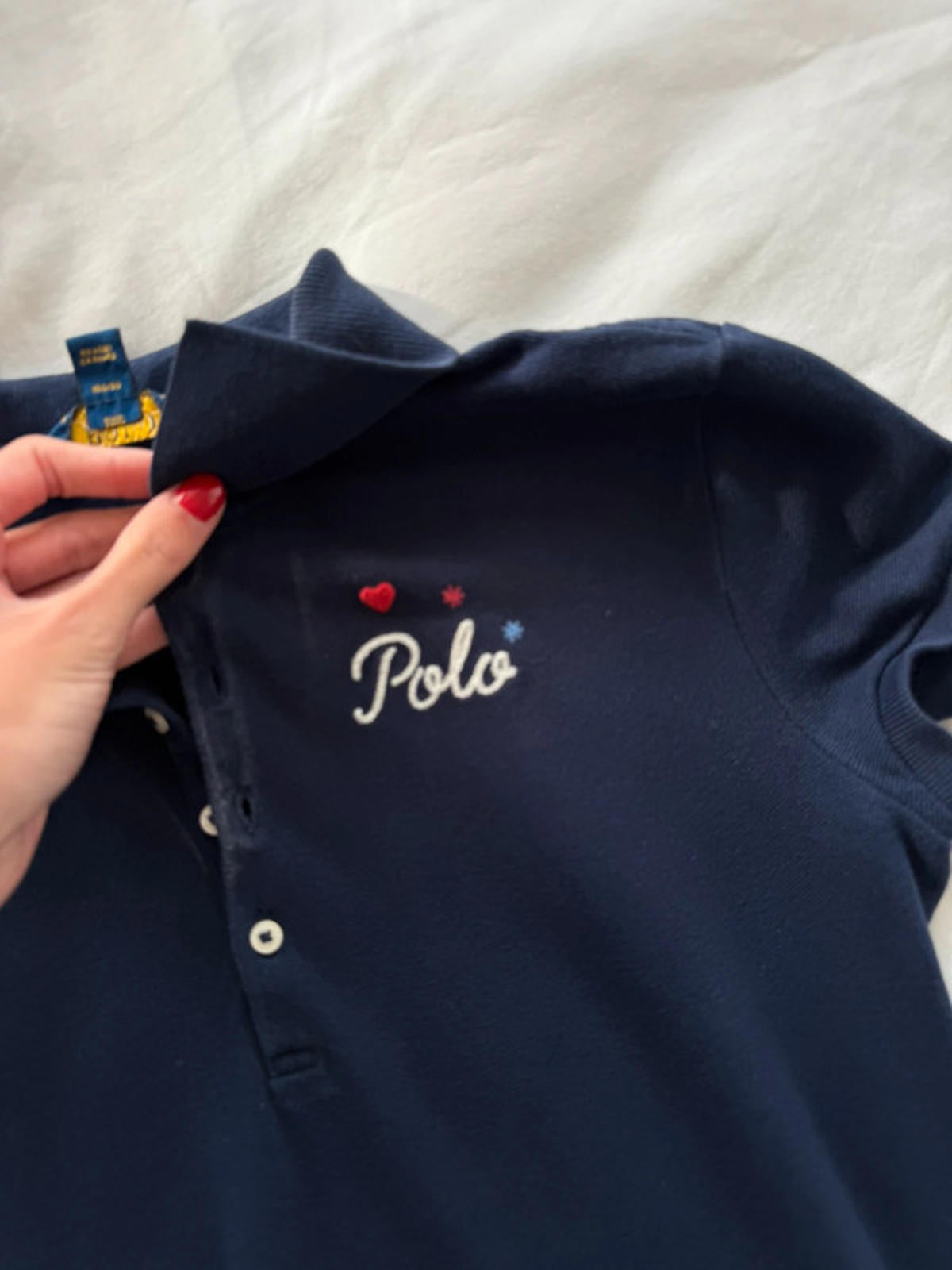 Ralph Lauren navy polo top