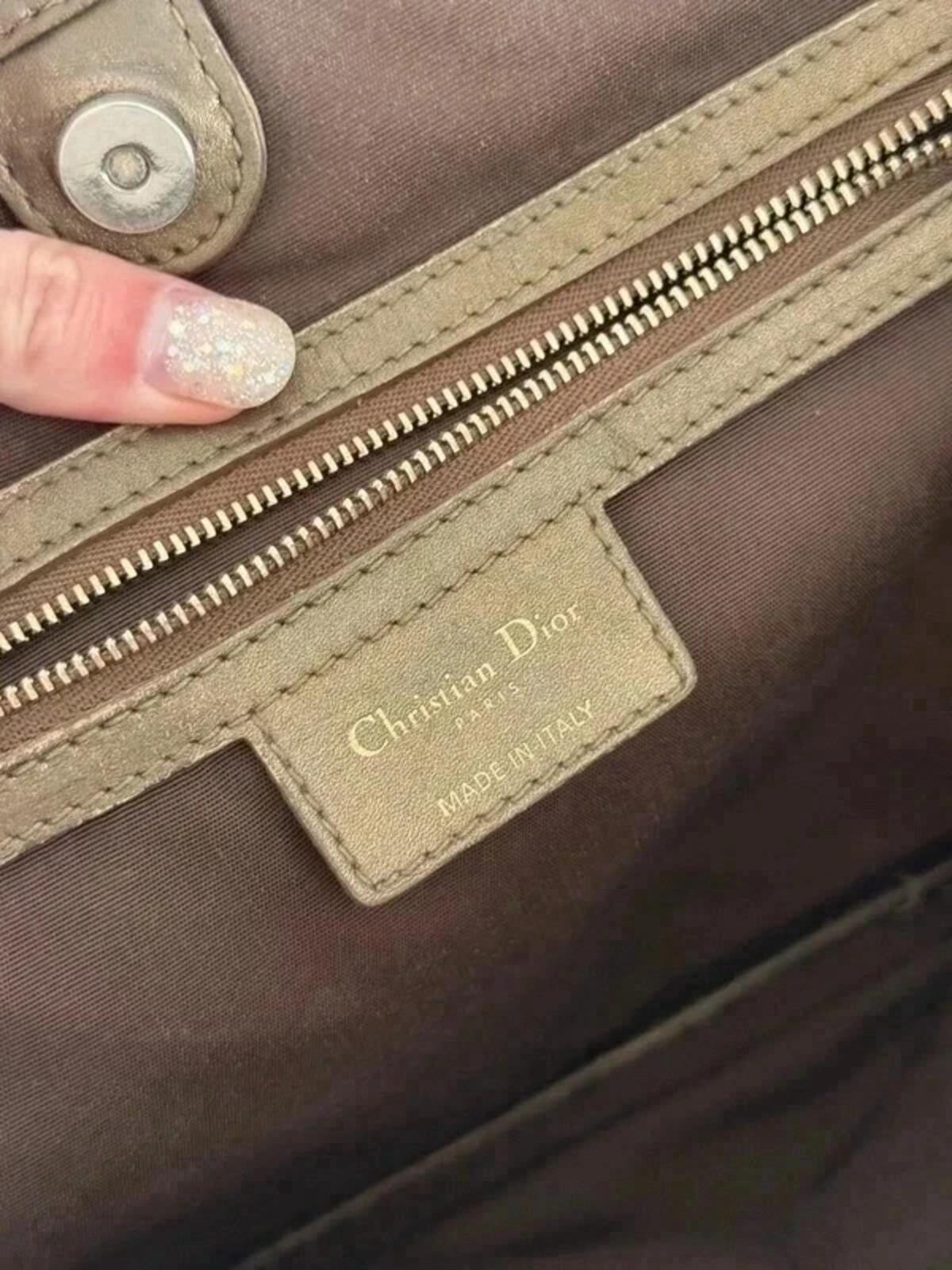 Christian Dior Panarea tote bag in dark denim grey cannage canvas